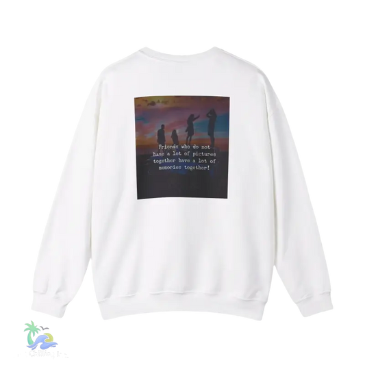 Unisex Heavy Blend™ Crewneck Sweatshirt – Inspirational 'Friends' Quote Graphic for Cozy Comfort - Just Chilling Inc.Just Chilling Inc.