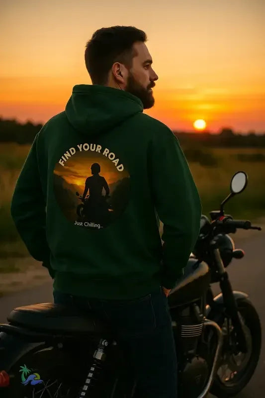 Heavy Blend Hoodie – Unisex Motorcycle Sweatshirt With Kangaroo Pocket & Double Lined Hood - Just Chilling Inc.