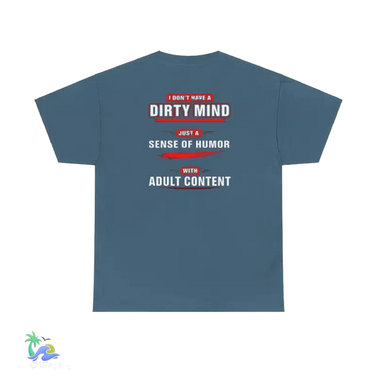 Unisex Heavy Cotton Tee Adult Sense of Humor - Indigo Blue / S - T-Shirt