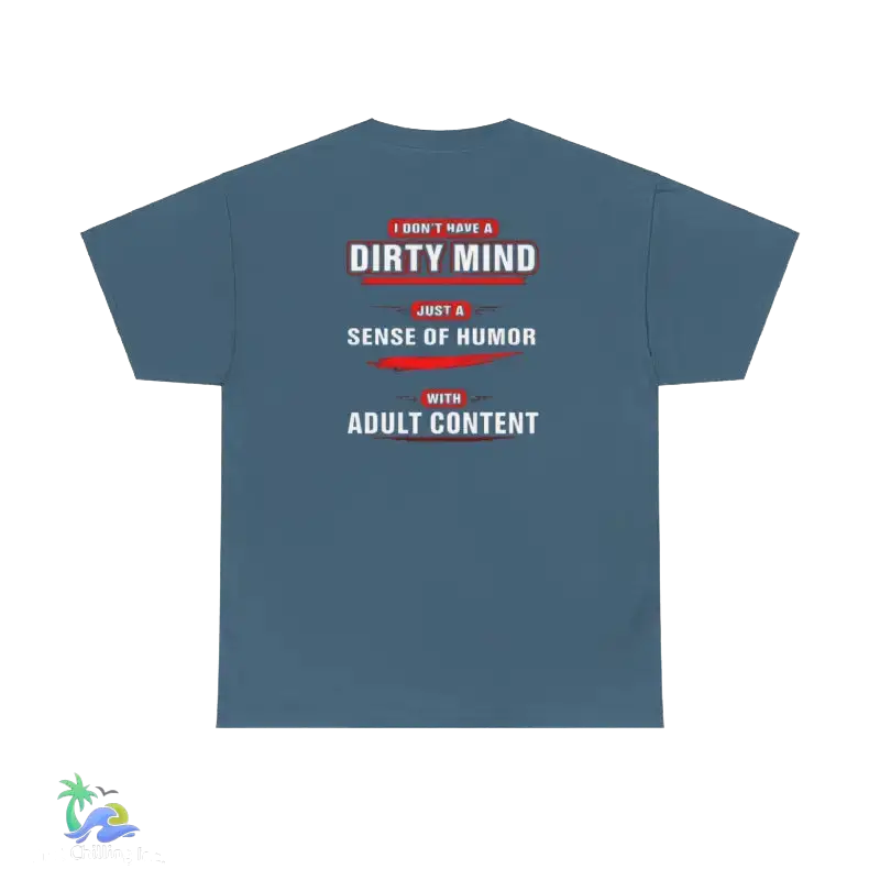 Unisex Heavy Cotton Tee Adult Sense of Humor - Indigo Blue / S - T-Shirt