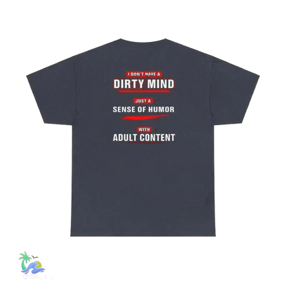 Unisex Heavy Cotton Tee Adult Sense of Humor - Heather Navy / S - T-Shirt