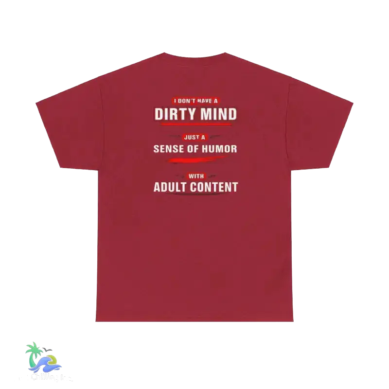 Unisex Heavy Cotton Tee Adult Sense of Humor - Antique Cherry Red / S - T-Shirt