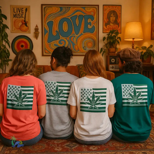 Unisex Heavy Cotton Tee cannabis all-star and flag tee - Ash / S - T-Shirt