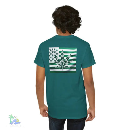Unisex Heavy Cotton Tee cannabis all-star and flag tee - T-Shirt