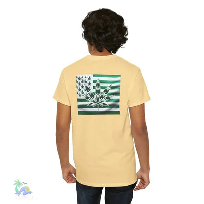 Unisex Heavy Cotton Tee cannabis all-star and flag tee - T-Shirt