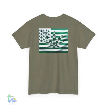 Unisex Heavy Cotton Tee cannabis all-star and flag tee - T-Shirt