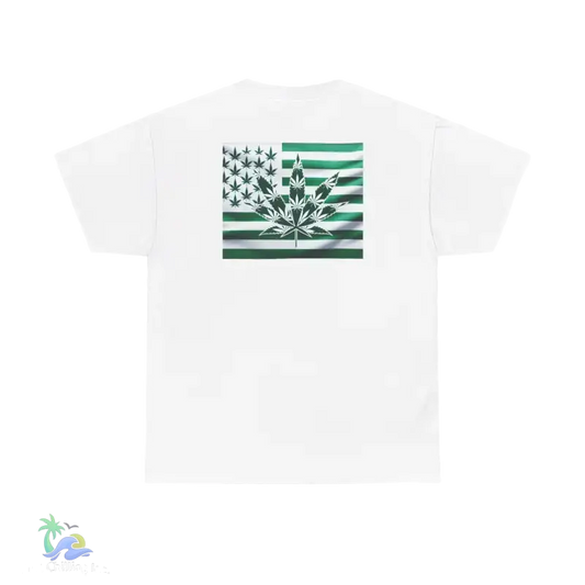 Unisex Heavy Cotton Tee cannabis all-star and flag tee - White / S - T-Shirt