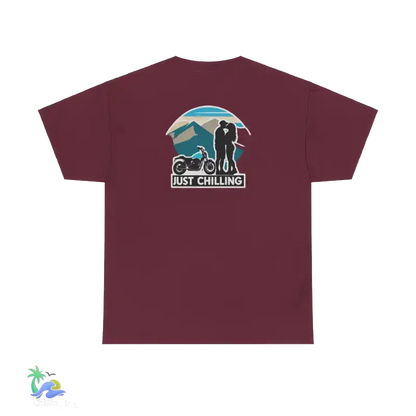 Unisex Heavy Cotton Tee- couple t-shirt - Maroon / S - T-Shirt