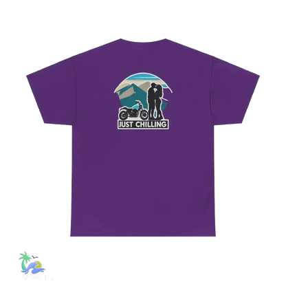 Unisex Heavy Cotton Tee- couple t-shirt - Purple / S - T-Shirt