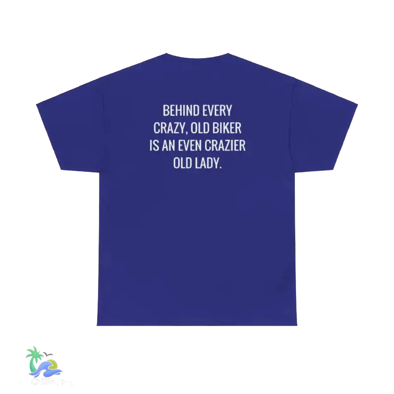 Unisex Heavy Cotton Tee crazy old biker meme - Cobalt / S - T-Shirt