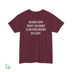 Unisex Heavy Cotton Tee crazy old biker meme - Just Chilling Inc.