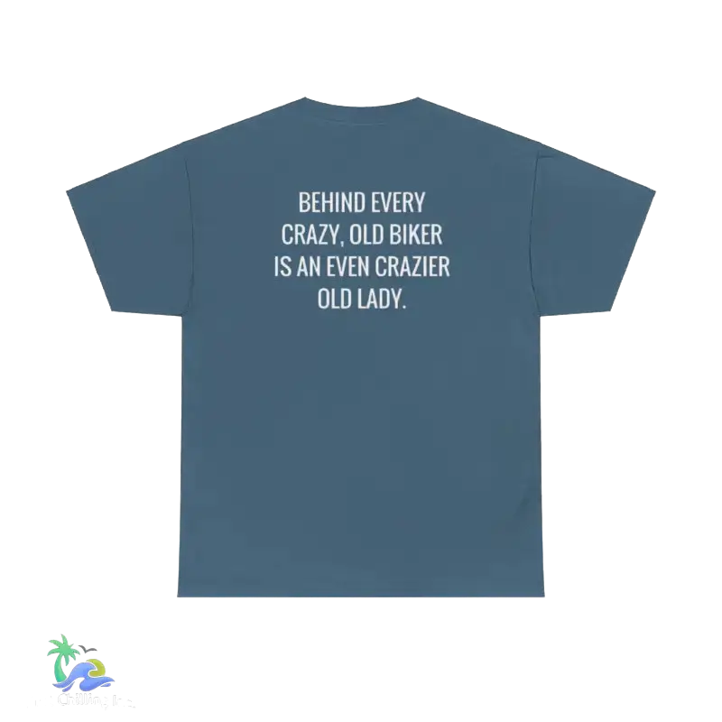 Unisex Heavy Cotton Tee crazy old biker meme - Indigo Blue / S - T-Shirt