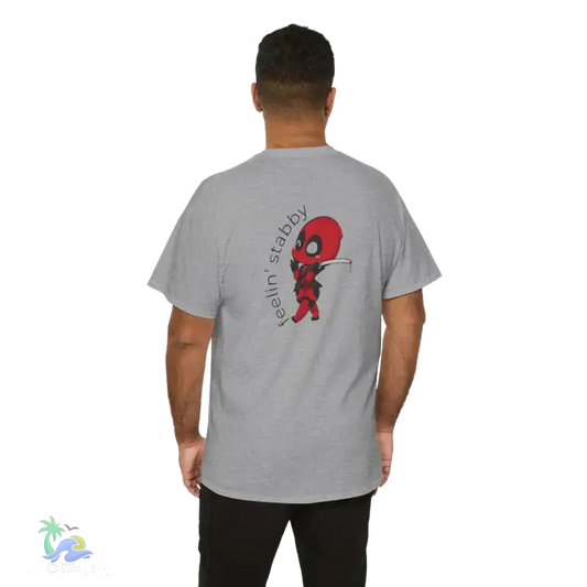 Copy of Unisex Heavy Cotton Tee feeling stabby deadpool - T-Shirt