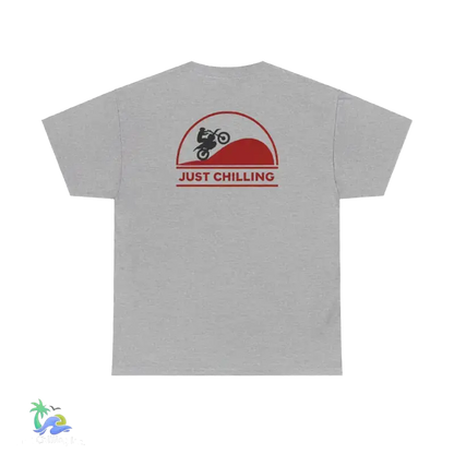 Unisex Heavy Cotton Tee Just Chilling Dirt Bike Tee - Sport Grey / S - T-Shirt