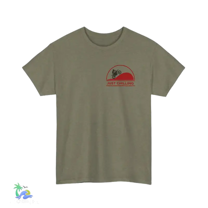 Unisex Heavy Cotton Tee Just Chilling Dirt Bike Tee - T-Shirt