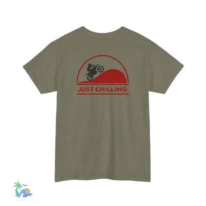 Unisex Heavy Cotton Tee Just Chilling Dirt Bike Tee - T-Shirt