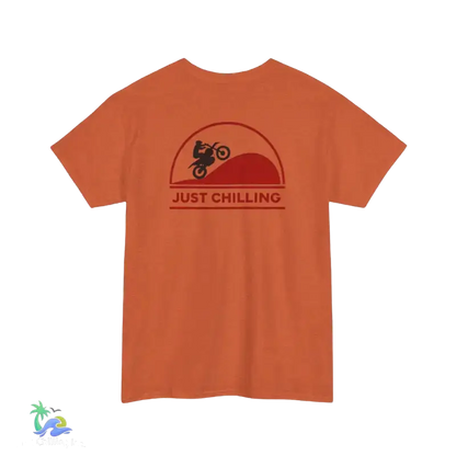 Unisex Heavy Cotton Tee Just Chilling Dirt Bike Tee - T-Shirt