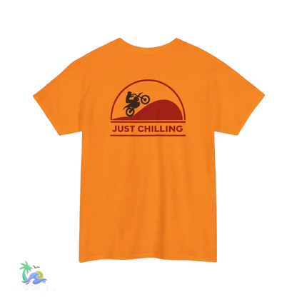 Unisex Heavy Cotton Tee Just Chilling Dirt Bike Tee - T-Shirt