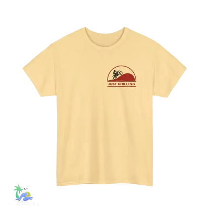 Unisex Heavy Cotton Tee Just Chilling Dirt Bike Tee - T-Shirt