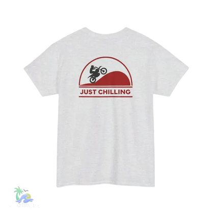 Unisex Heavy Cotton Tee Just Chilling Dirt Bike Tee - T-Shirt