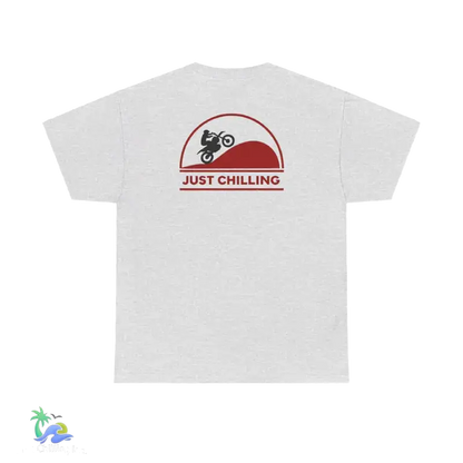 Unisex Heavy Cotton Tee Just Chilling Dirt Bike Tee - Ash / S - T-Shirt