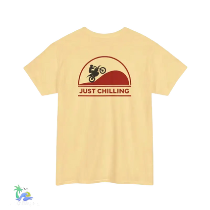 Unisex Heavy Cotton Tee Just Chilling Dirt Bike Tee - T-Shirt