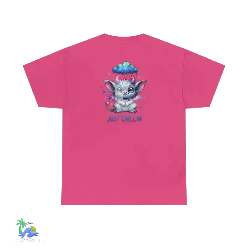 Unisex Heavy Cotton Tee Just Chilling - Heliconia / S - T-Shirt