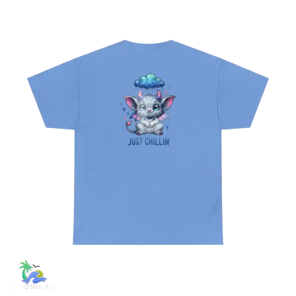Unisex Heavy Cotton Tee Just Chilling - Carolina Blue / S - T-Shirt