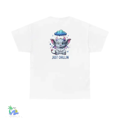 Unisex Heavy Cotton Tee Just Chilling - White / S - T-Shirt