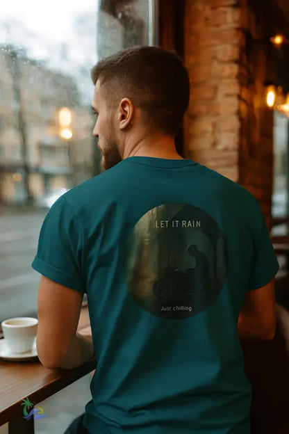 Unisex Heavy Cotton Tee – “Let It Rain” Motorcycle Graphic Shirt | Just Chilling Inc. T Shirt