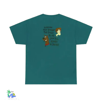 Unisex Heavy Cotton Tee Scooby stoner tee - Antique Jade Dome / S - T-Shirt