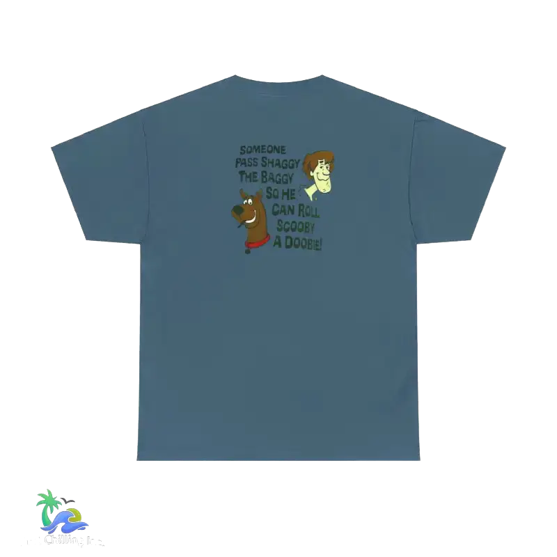 Unisex Heavy Cotton Tee Scooby stoner tee - Indigo Blue / S - T-Shirt