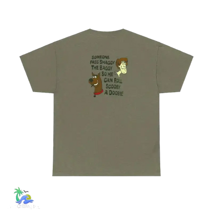 Unisex Heavy Cotton Tee Scooby stoner tee - Heather Military Green / S - T-Shirt