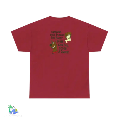 Unisex Heavy Cotton Tee Scooby stoner tee - Antique Cherry Red / S - T-Shirt