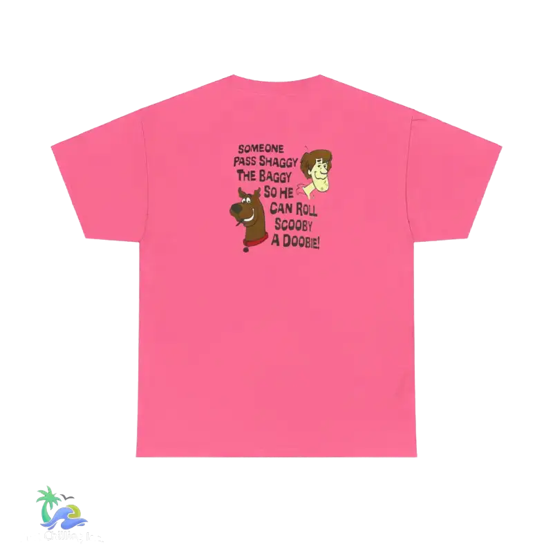 Unisex Heavy Cotton Tee Scooby stoner tee - Safety Pink / S - T-Shirt