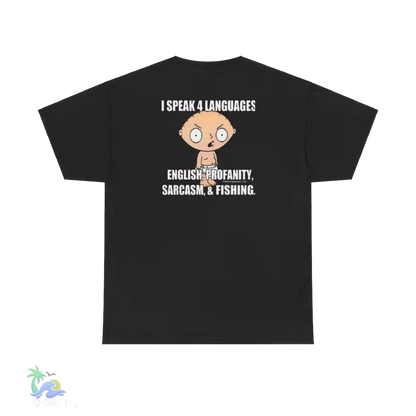 a black t - shirt with an image of a monkey on it
