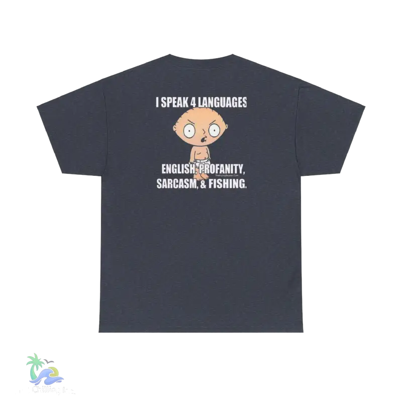 a t - shirt that says i speak languages, english, important, smoking,