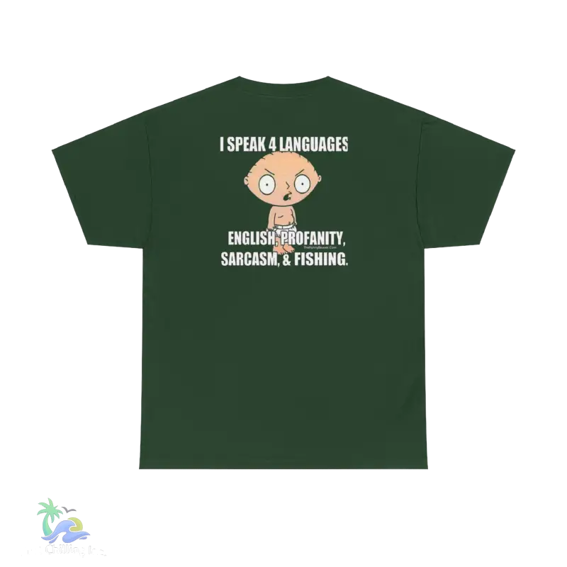 a green t - shirt with an image of a monkey on it
