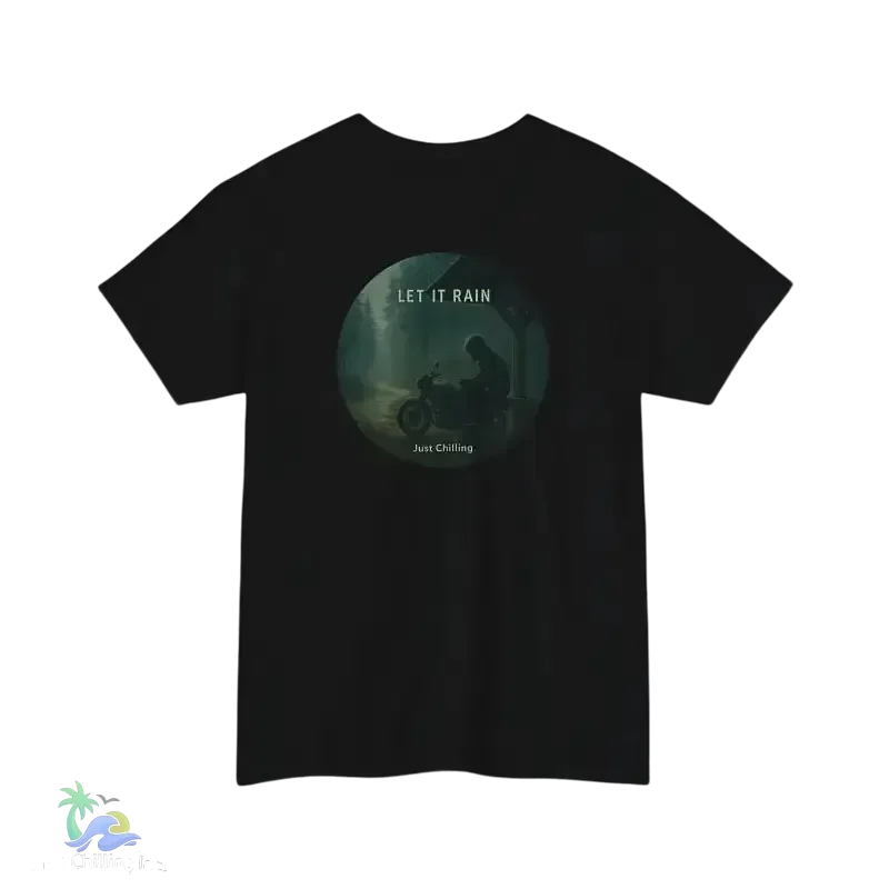 Heavy Cotton Tee – Unisex Let It Rain Shirt | Classic Fit Graphic Cotton Tee - Just Chilling Inc.