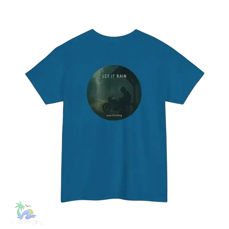 Heavy Cotton Tee – Unisex Let It Rain Shirt | Classic Fit Graphic Cotton Tee - Just Chilling Inc.