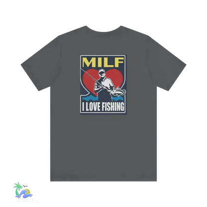 Unisex Jersey Short Sleeve Tee Man I love Fishing - Asphalt / XS - T-Shirt