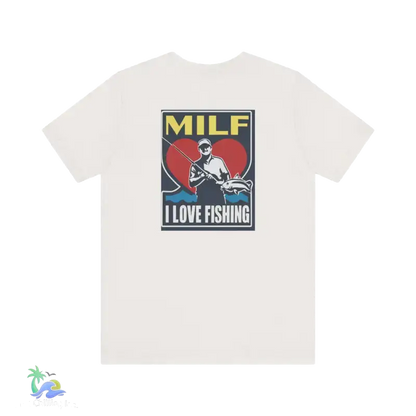Unisex Jersey Short Sleeve Tee Man I love Fishing - Vintage White / XS - T-Shirt