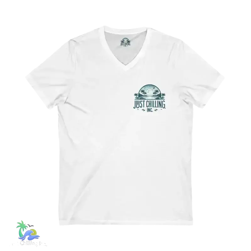 Unisex V-Neck Tee – Lightweight Cotton Jersey Shirt | Modern Retail Fit - Just Chilling Inc.