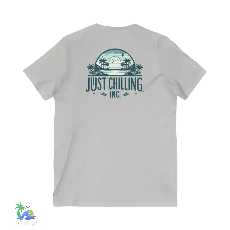 Unisex V-Neck Tee – Lightweight Cotton Jersey Shirt | Modern Retail Fit - Just Chilling Inc.