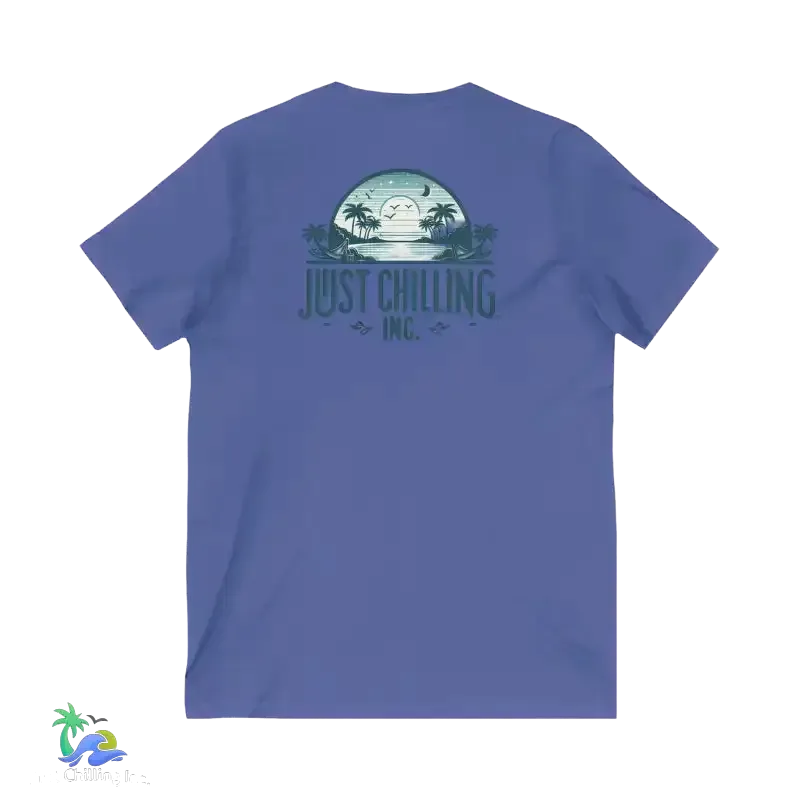 Unisex V-Neck Tee – Lightweight Cotton Jersey Shirt | Modern Retail Fit - Just Chilling Inc.