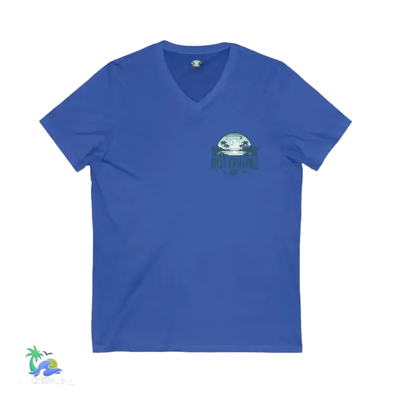 Unisex V-Neck Tee – Lightweight Cotton Jersey Shirt | Modern Retail Fit - Just Chilling Inc.