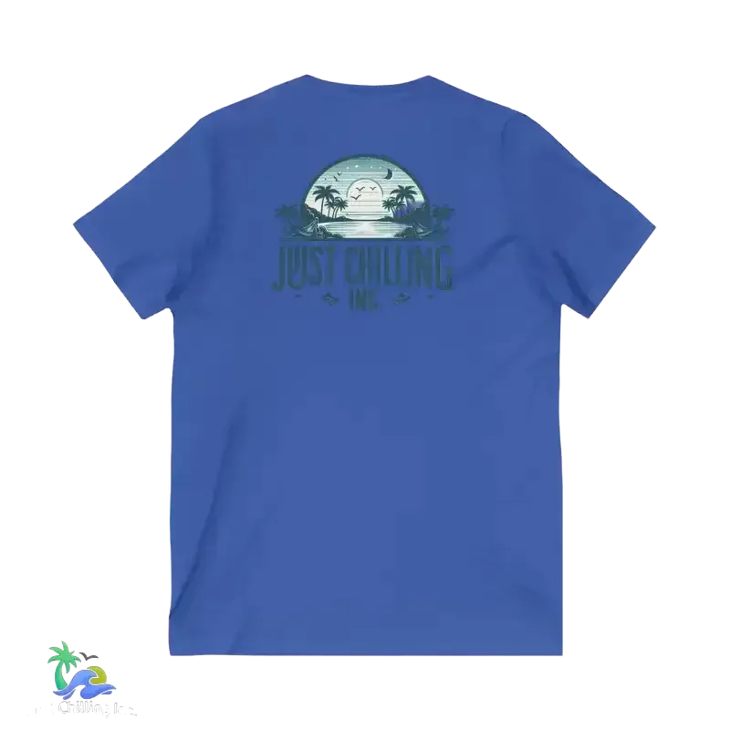 Unisex V-Neck Tee – Lightweight Cotton Jersey Shirt | Modern Retail Fit - Just Chilling Inc.