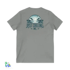 Unisex V-Neck Tee – Lightweight Cotton Jersey Shirt | Modern Retail Fit - Just Chilling Inc.