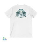 Unisex V-Neck Tee – Lightweight Cotton Jersey Shirt | Modern Retail Fit - Just Chilling Inc.