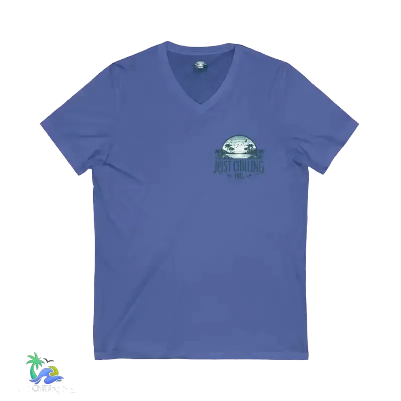Unisex V-Neck Tee – Lightweight Cotton Jersey Shirt | Modern Retail Fit - Just Chilling Inc.